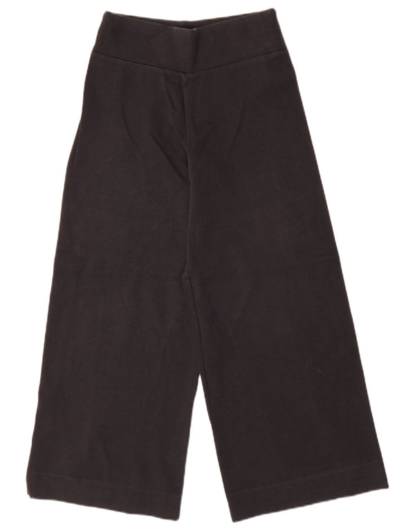 Cos Womens Wide Leg Tracksuit Trousers UK 6 XS Black Cotton