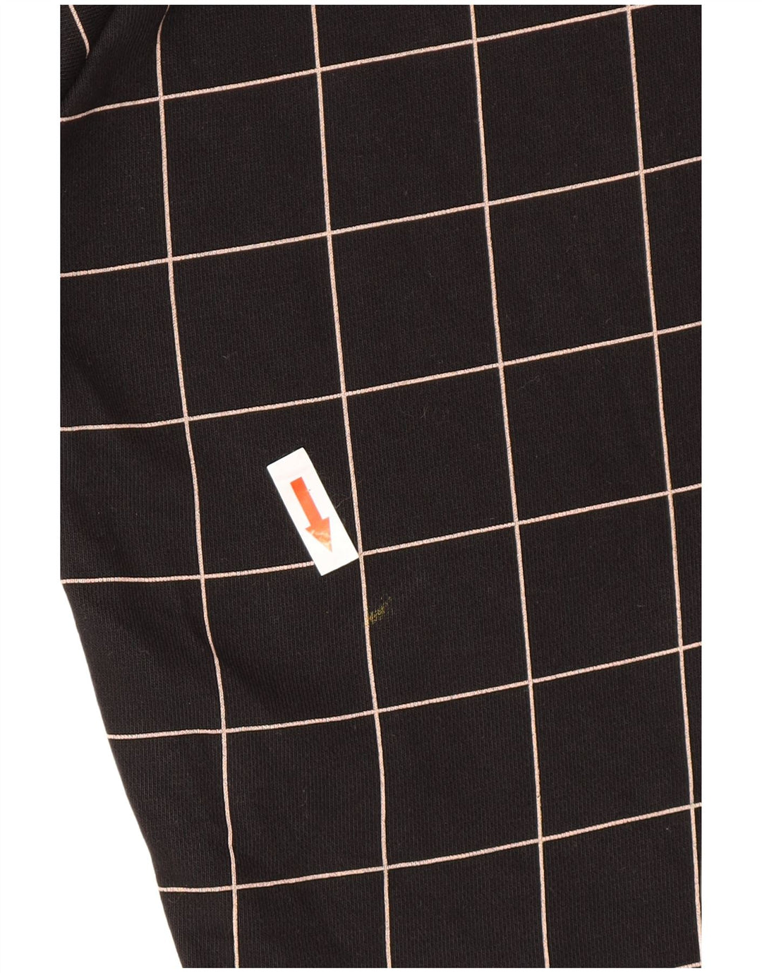 Felpa con cappuccio grafica da uomo Fila piccola in cotone a quadri neri