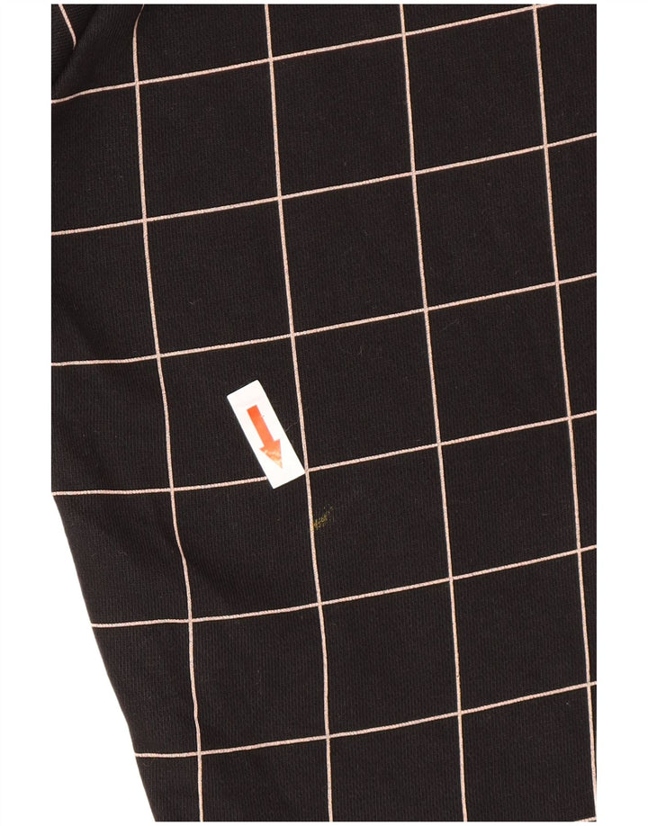 Felpa con cappuccio grafica da uomo Fila piccola in cotone a quadri neri