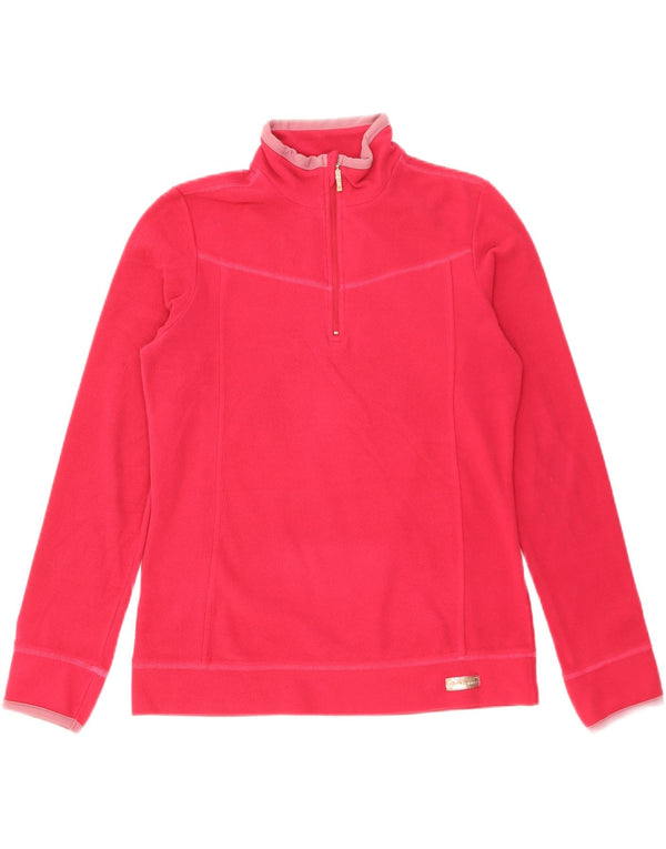 Maglione in pile da donna con collo e zip Champion UK 14 grande rosa