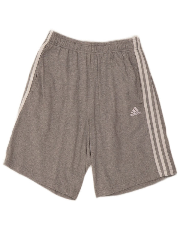 Pantaloncini sportivi Adidas da uomo piccoli in cotone grigio