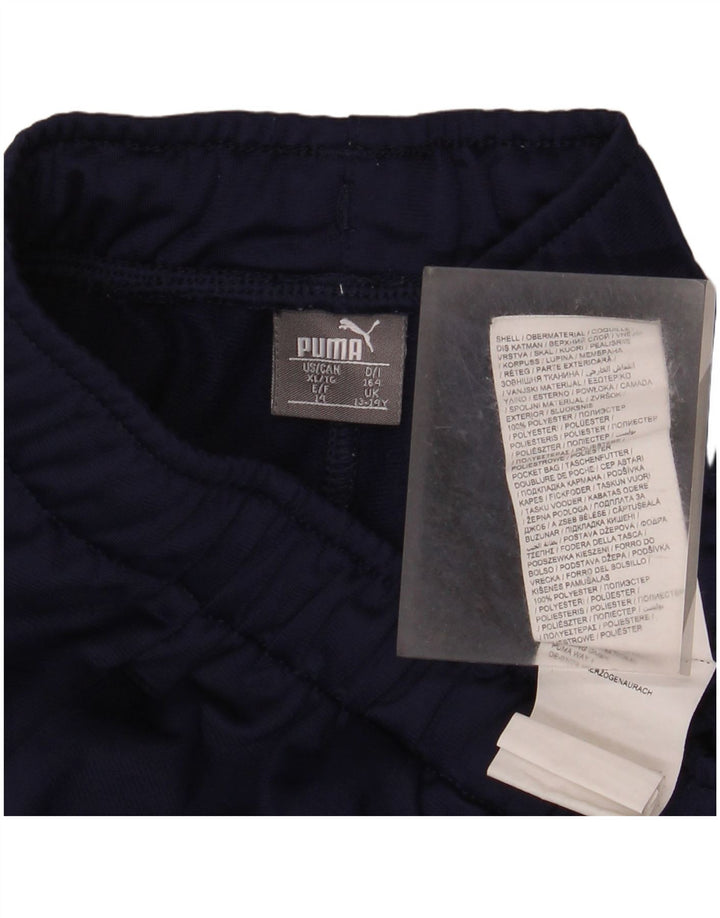 Pantaloni della tuta da ragazzo Puma 13-14 anni in poliestere blu navy