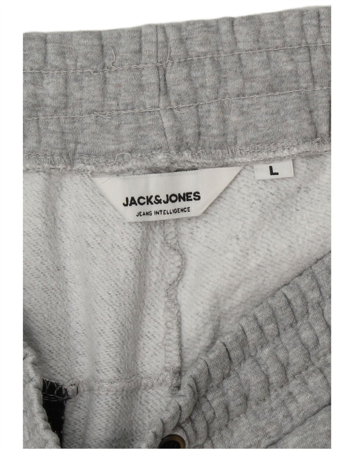 JACK & JONES Pantaloni da tuta da uomo Joggers Large Grigio Colorblock