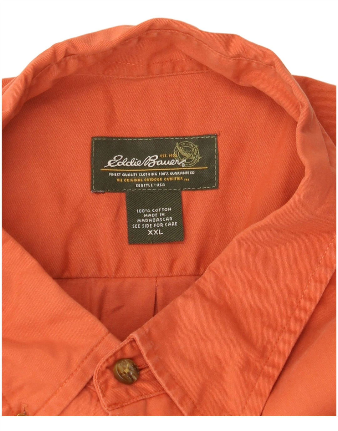 Camicia da uomo Eddie Bauer 2XL in cotone arancione