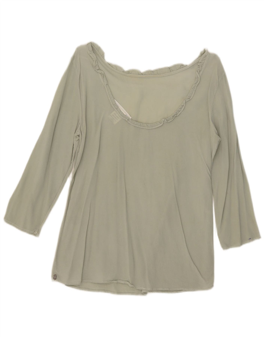 Camicetta da donna con maniche a 3/4 Ottod'Ame UK 10 piccola seta verde