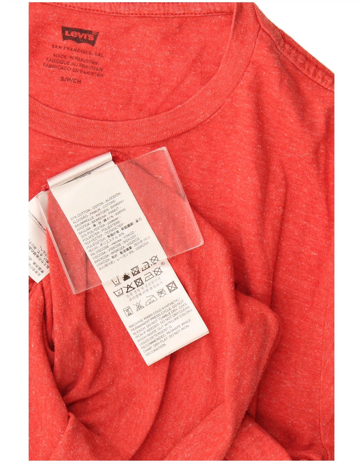 T-shirt grafica da uomo Levi's Top in cotone chiazzato rosso piccolo