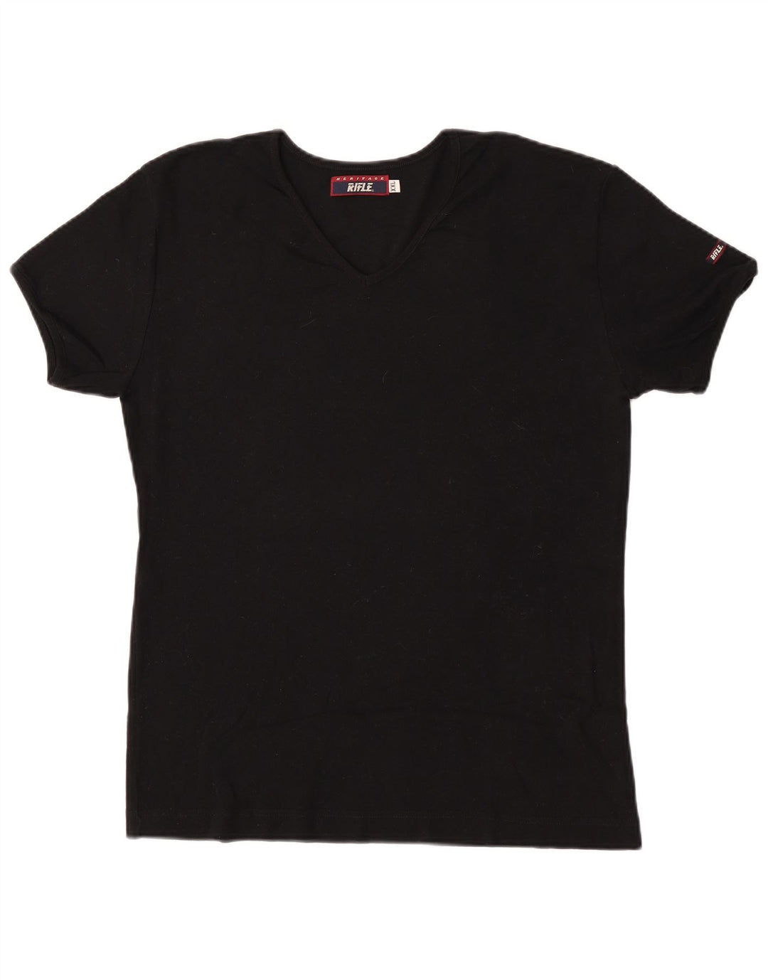 T-shirt da uomo Rifle Top 2XL cotone nero