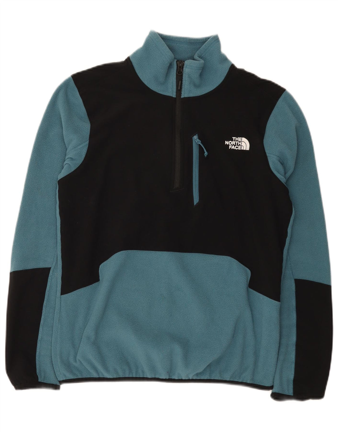Maglione in pile da uomo con zip e collo The North Face piccolo blu in poliestere color block