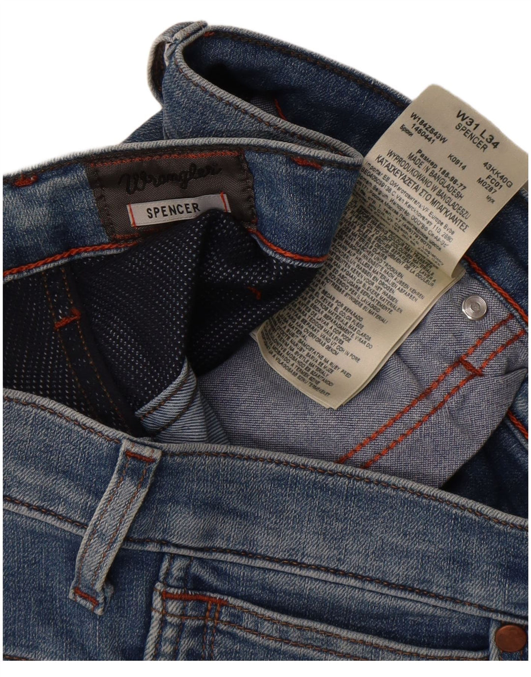 Jeans Wrangler Uomo Spencer Slim W31 L30 Cotone Blu