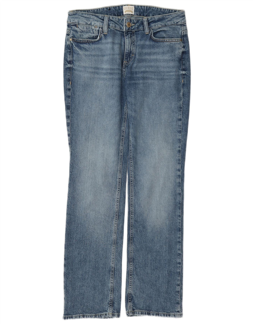 Jeans dritti da donna Guess W29 L31 cotone blu