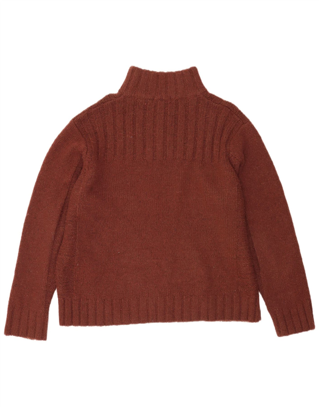Maglione da uomo Marks & Spencer con zip e collo XL in acrilico marrone