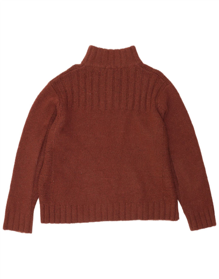 Maglione da uomo Marks & Spencer con zip e collo XL in acrilico marrone