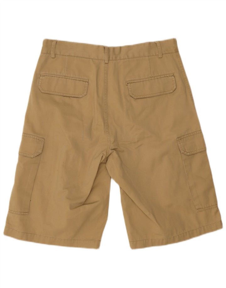 Pantaloncini cargo vintage da uomo IT 46 piccoli W30 in cotone beige
