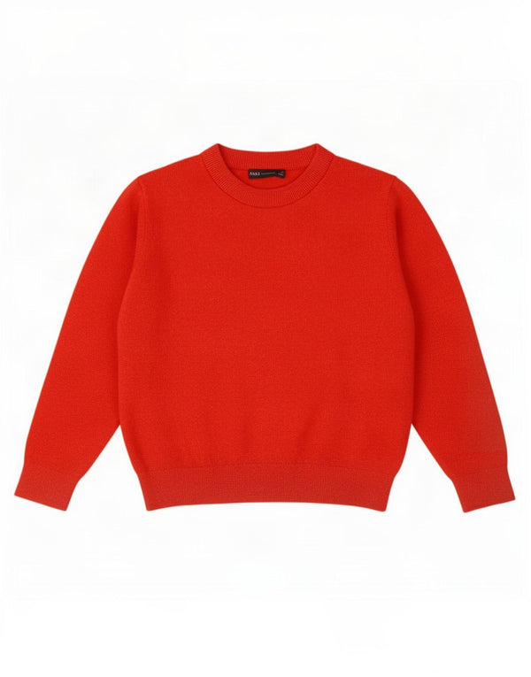 Maglione maglione girocollo da donna Marks & Spencer UK 16 grande arancione