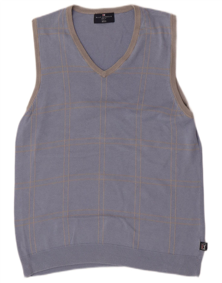 Canottiera da golf da uomo Marks & Spencer piccola in cotone blu