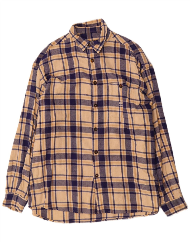 Camicia Ellesse da uomo in flanella XL in cotone a quadri beige