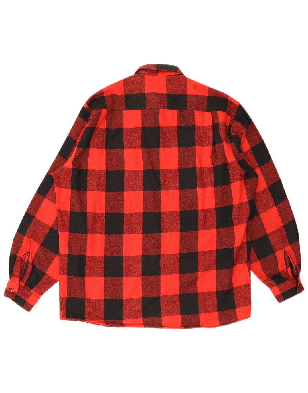 Camicia vintage da uomo in flanella a quadri rossi medi