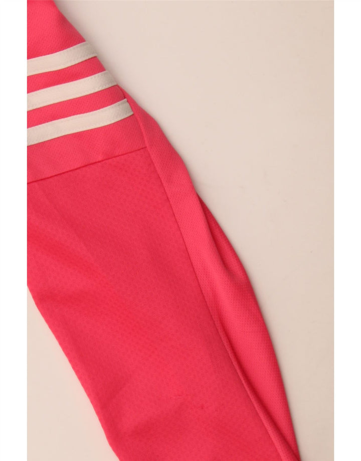 Maglia manica lunga da donna Adidas UK 12/14 Poliestere rosa medio