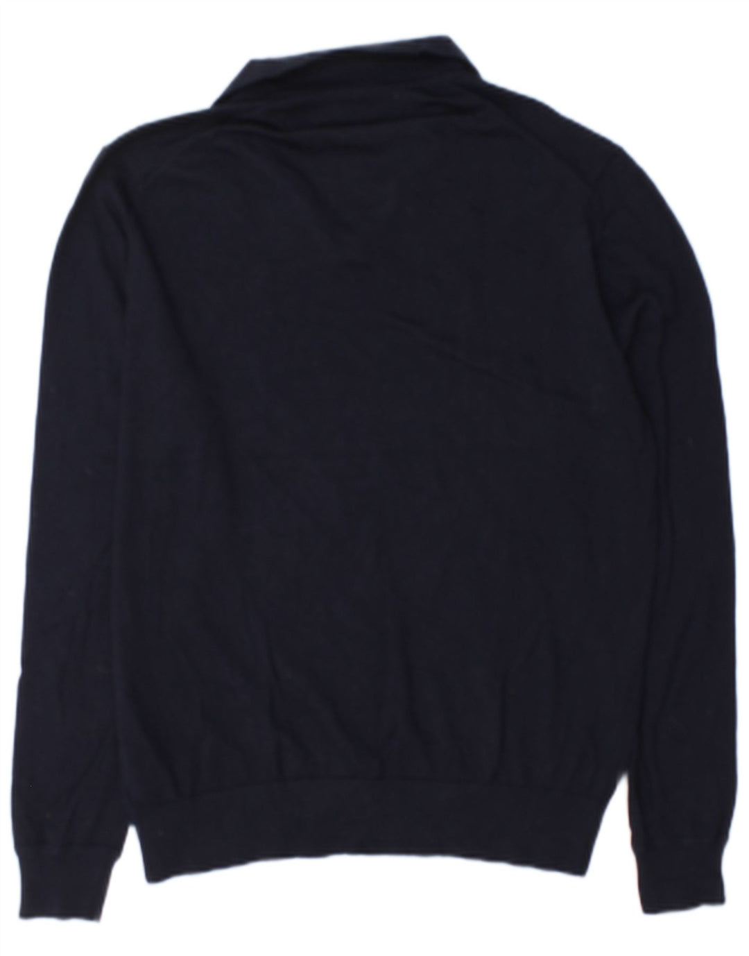 Marks & Spencer maglione da uomo con collo a polo autografo grande blu navy