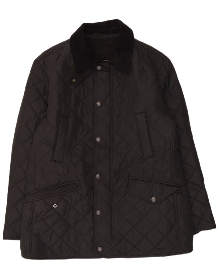 Giacca trapuntata da uomo Barbour UK 40 grande poliestere nero