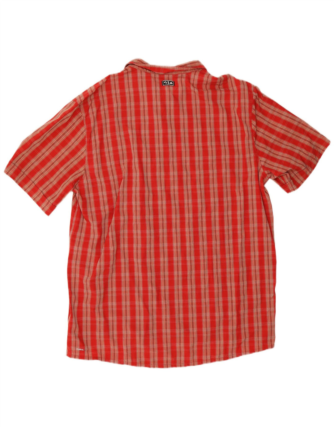 Camicia a maniche corte Adidas Uomo Climalite 2XL Poliammide a quadri rossi