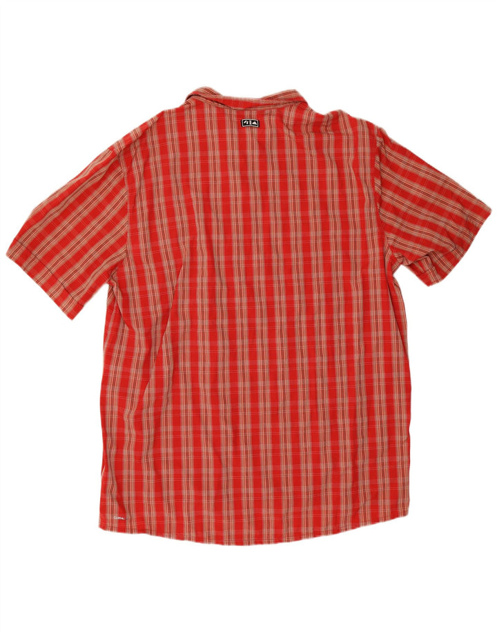 Camicia a maniche corte Adidas Uomo Climalite 2XL Poliammide a quadri rossi