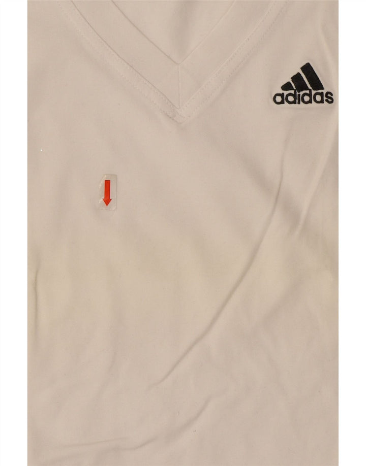 Canotta da donna Adidas UK 8 piccola in cotone bianco