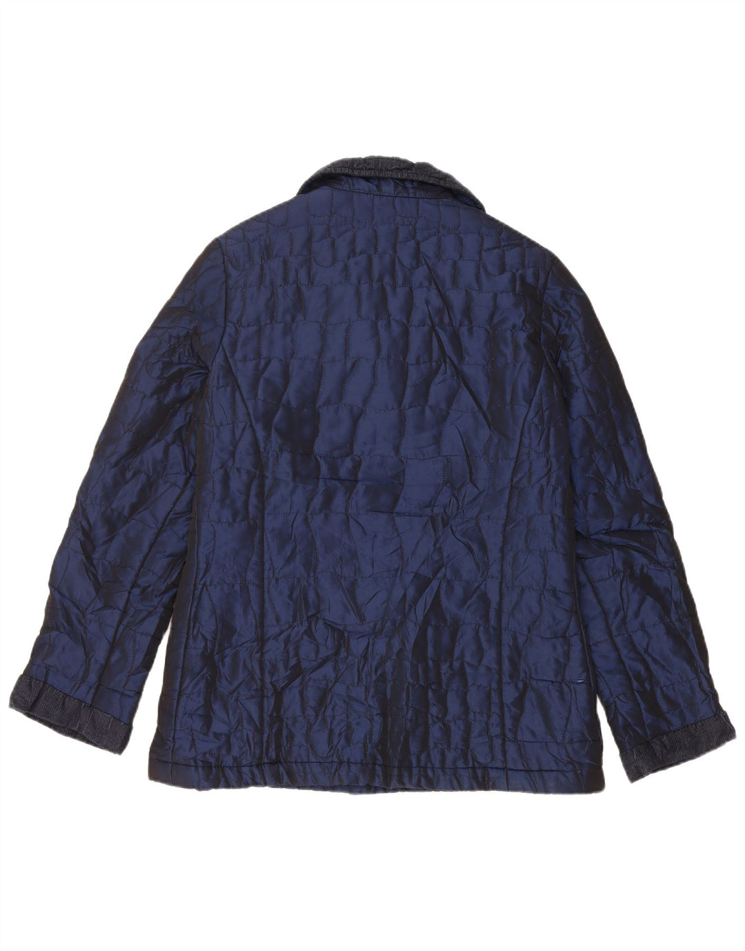 Giacca trapuntata da donna Mariella Burani UK 12 media blu navy