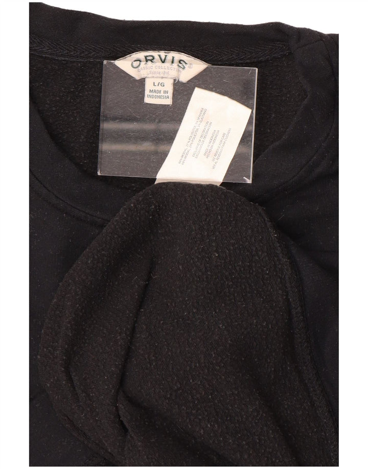 Felpa da donna ORVIS maglione UK 16 grande nero modal