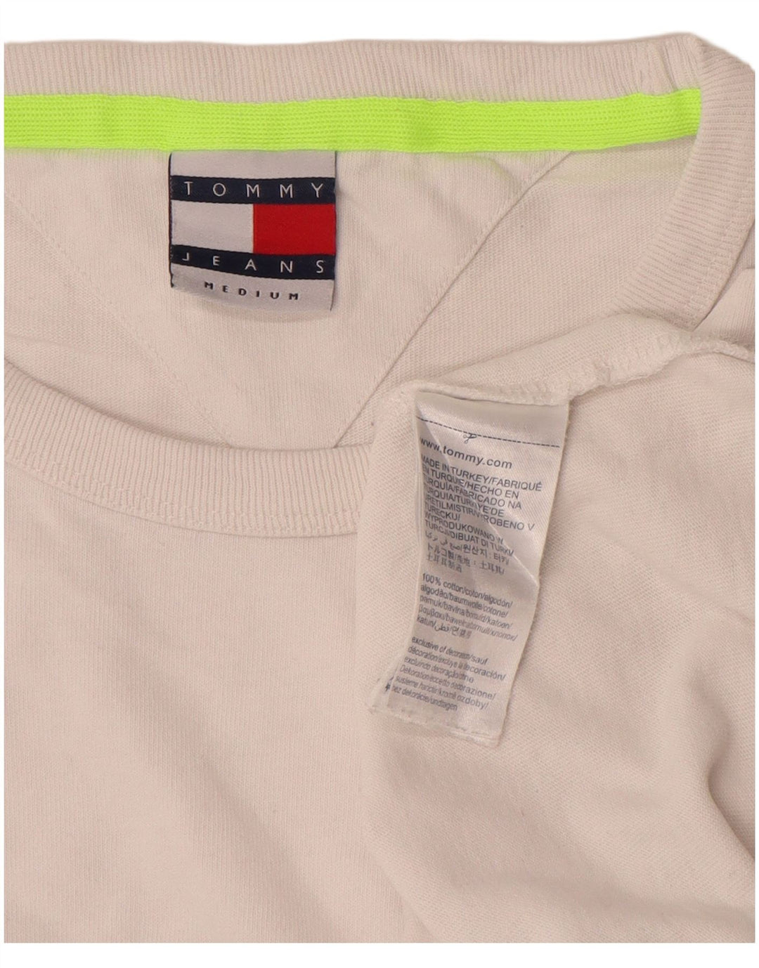 T-shirt grafica da uomo Tommy Hilfiger Top in cotone bianco medio