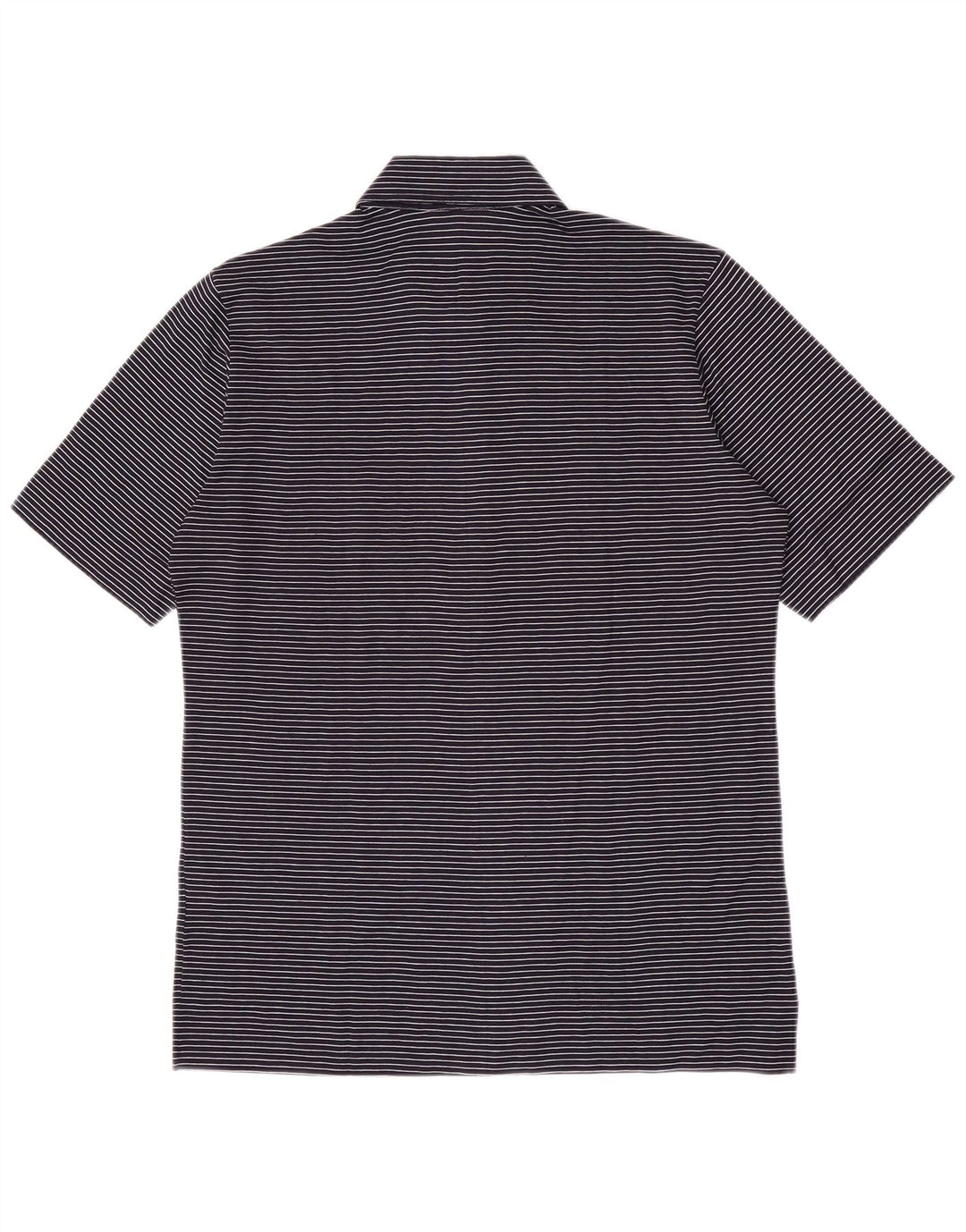 Polo da uomo Herion in cotone gessato medio blu navy