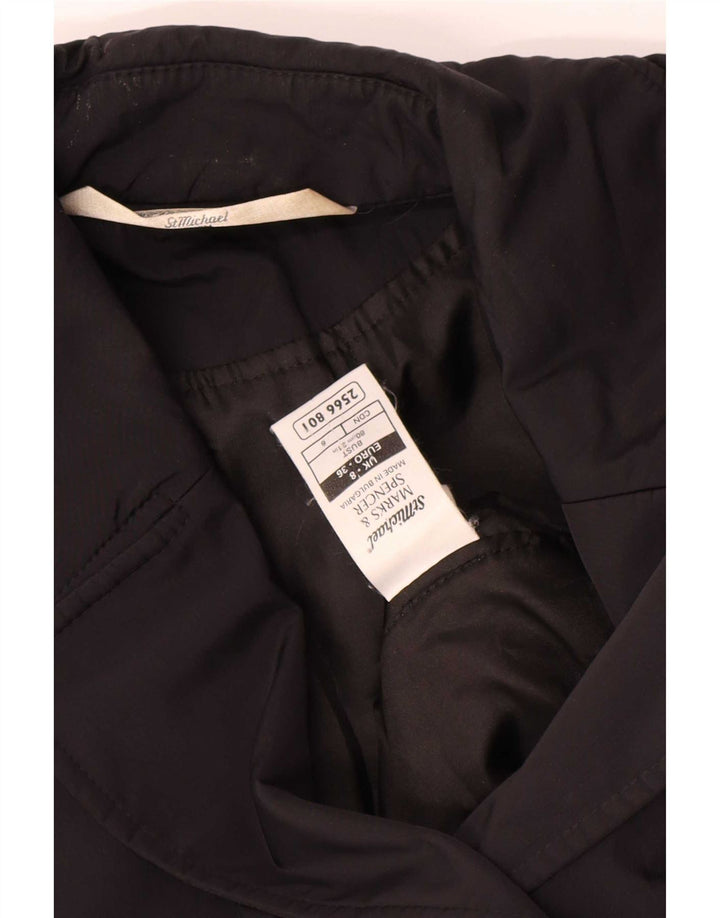 Cappotto doppiopetto Marks & Spencer da donna St. Michael UK 8 piccolo nero