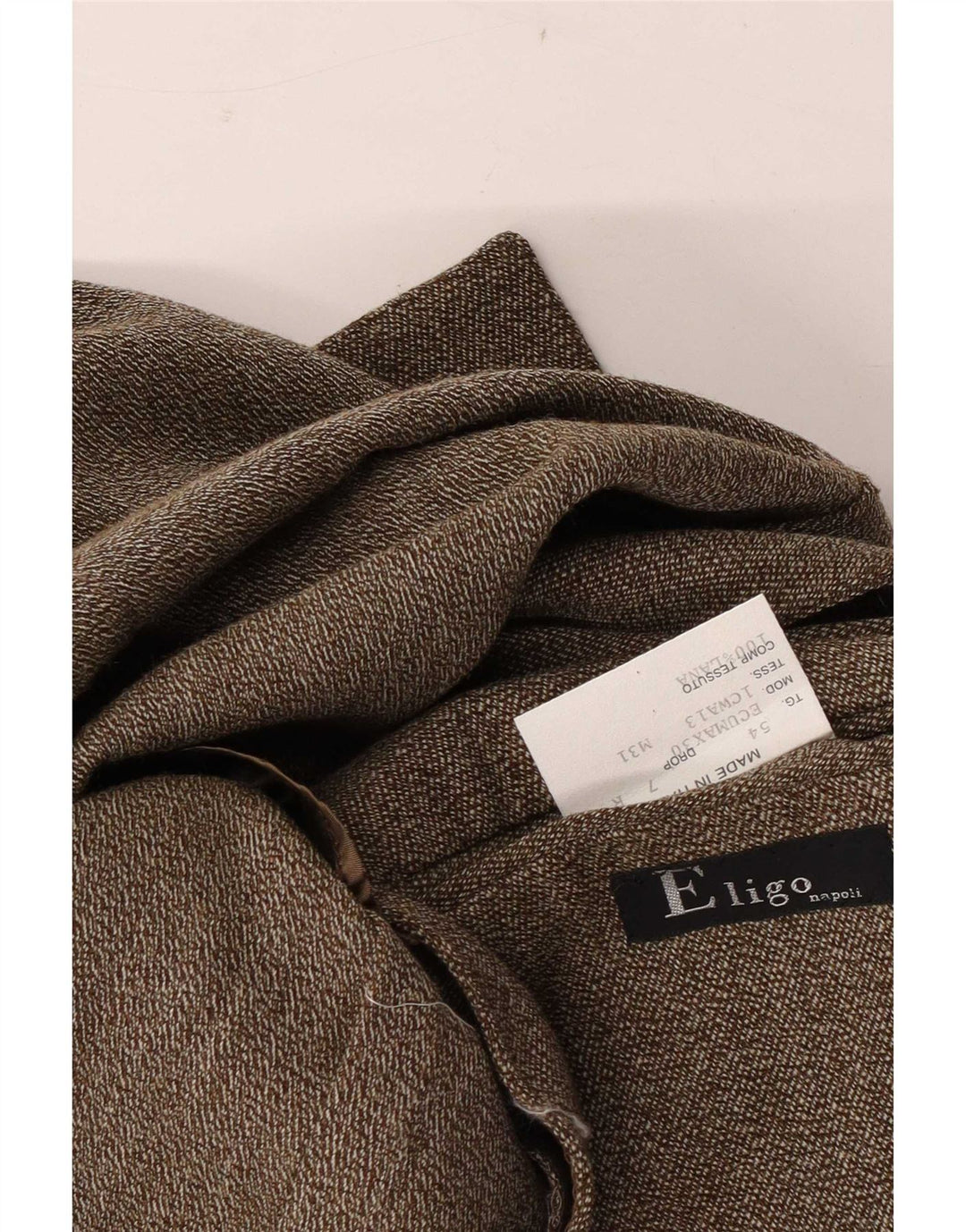 Soprabito vintage da uomo IT 54 2XL Lana marrone
