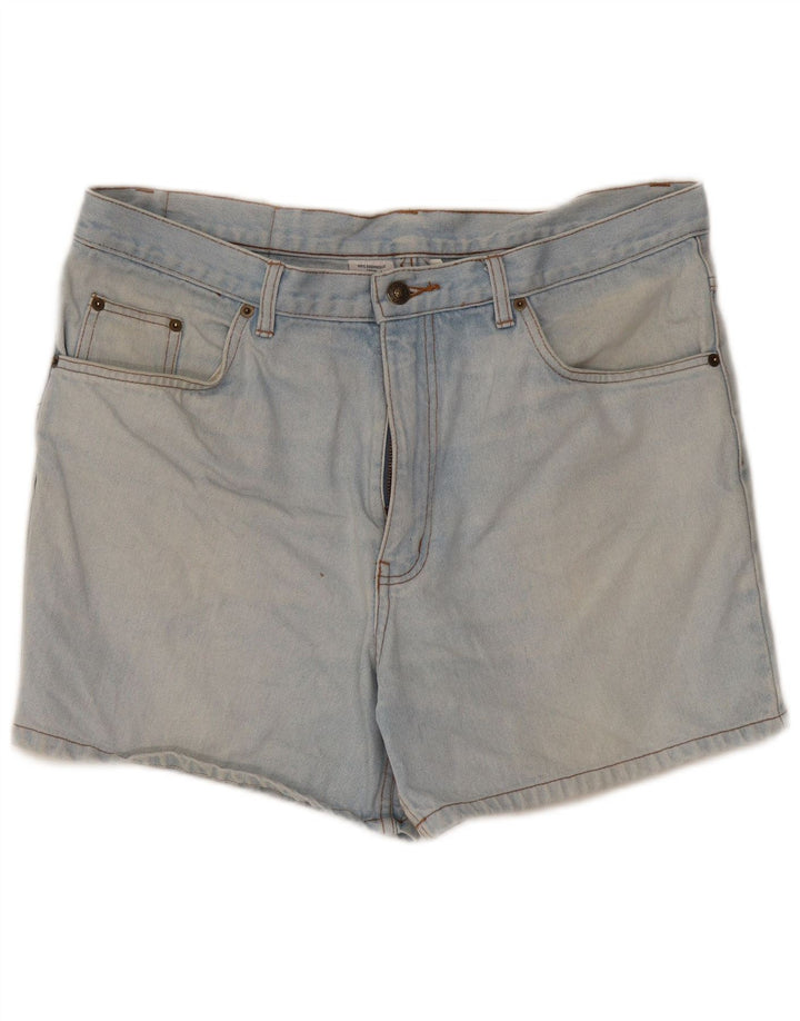 Pantaloncini di jeans vintage da donna W38 XL in cotone blu