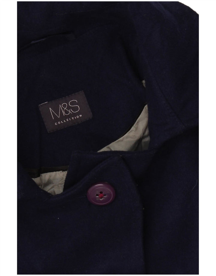 Cappotto da donna Marks & Spencer UK 10 piccolo blu navy