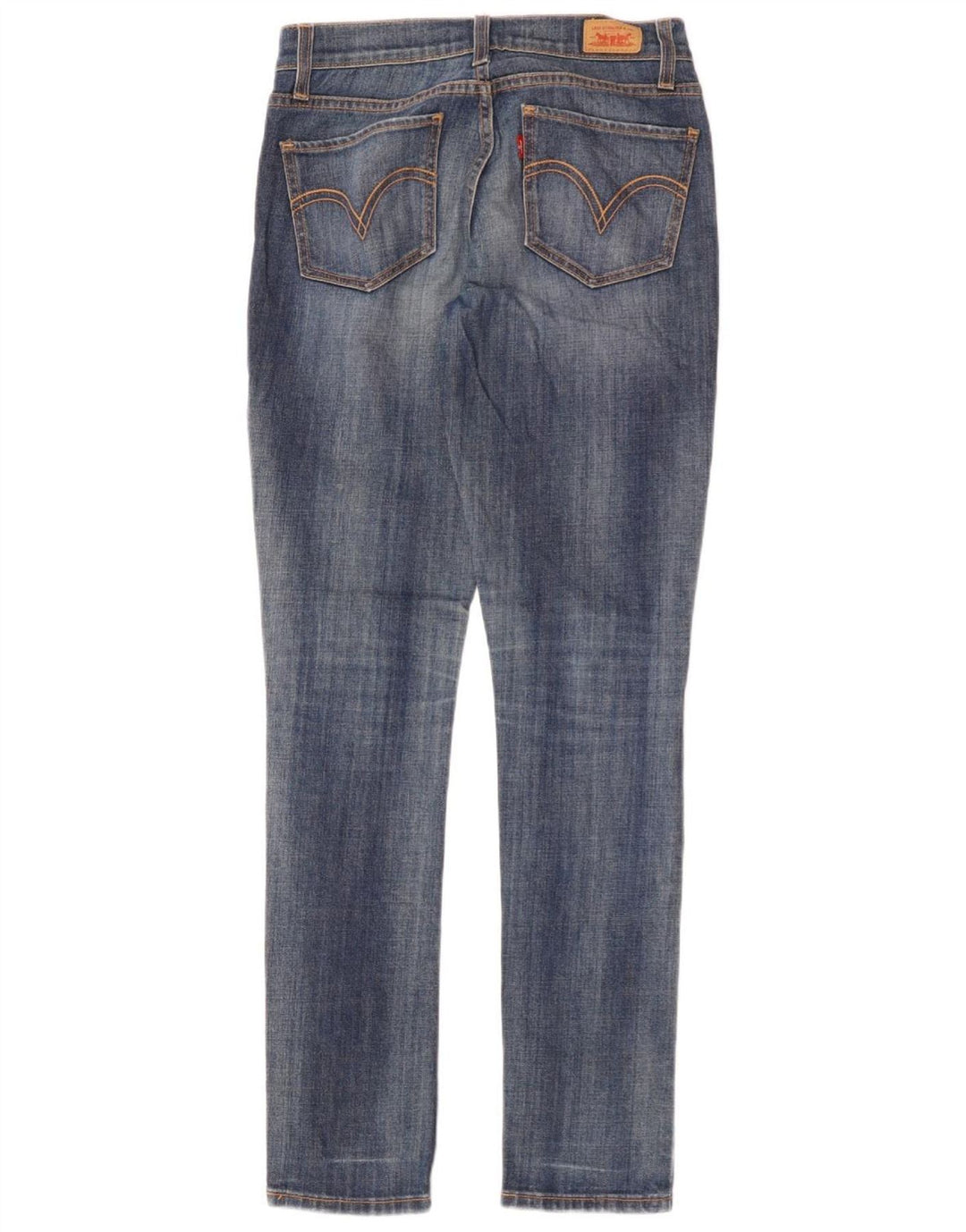 LEVI'S Donna 524 Jeans skinny super bassi US 5 Small W30 L32 Cotone blu