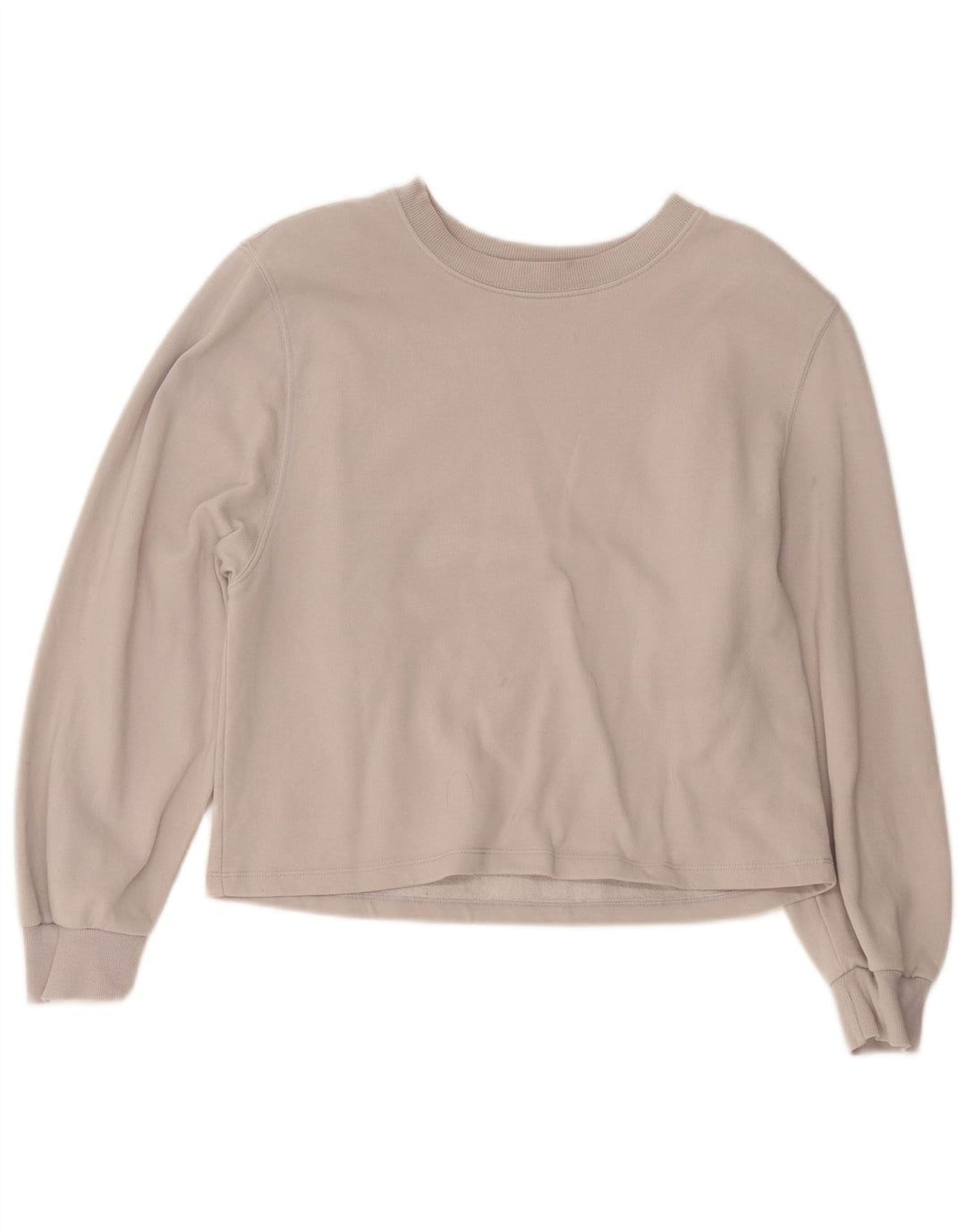 Felpa corta da donna Zara UK 14 Cotone grigio medio