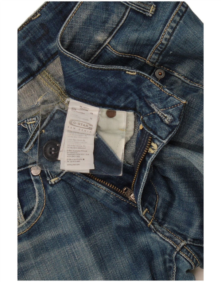 Jeans dritti invecchiati da donna G-Star W28 L32 cotone blu