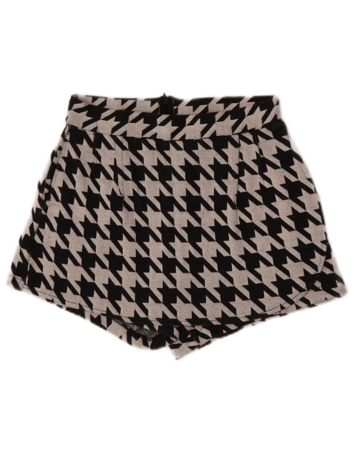 Pantaloncini casual Trafaluc da donna Zara piccoli W26 pied de poule neri