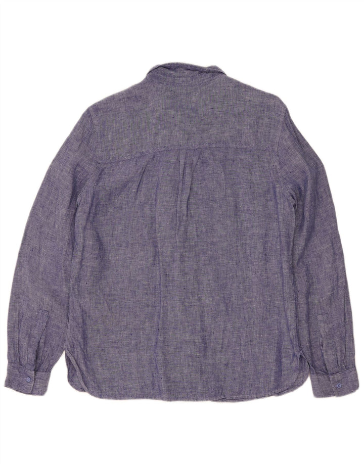 Camicia da donna Marks & Spencer UK 12 Lino blu medio