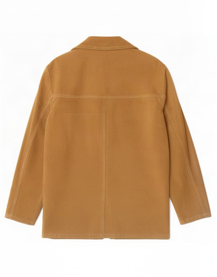 Giacca blazer in pelle scamosciata da donna a 2 bottoni Firenze UK 14 Pelle beige media
