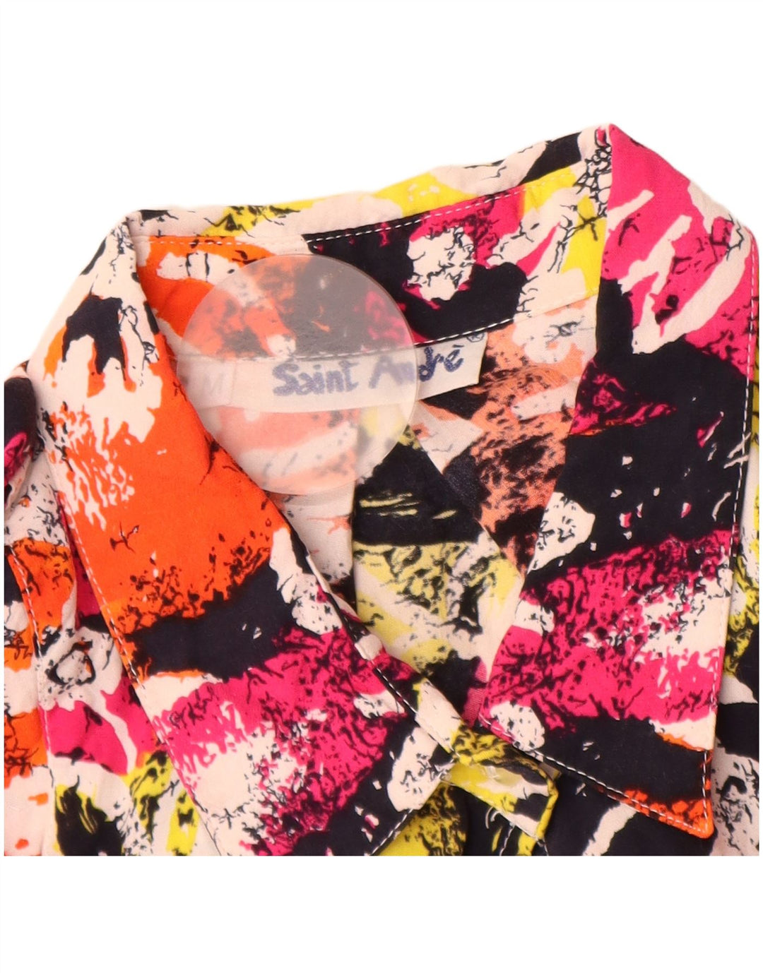 Vintage Womens Oversized Longline Shirt Blouse UK 14 Medium Multicoloured