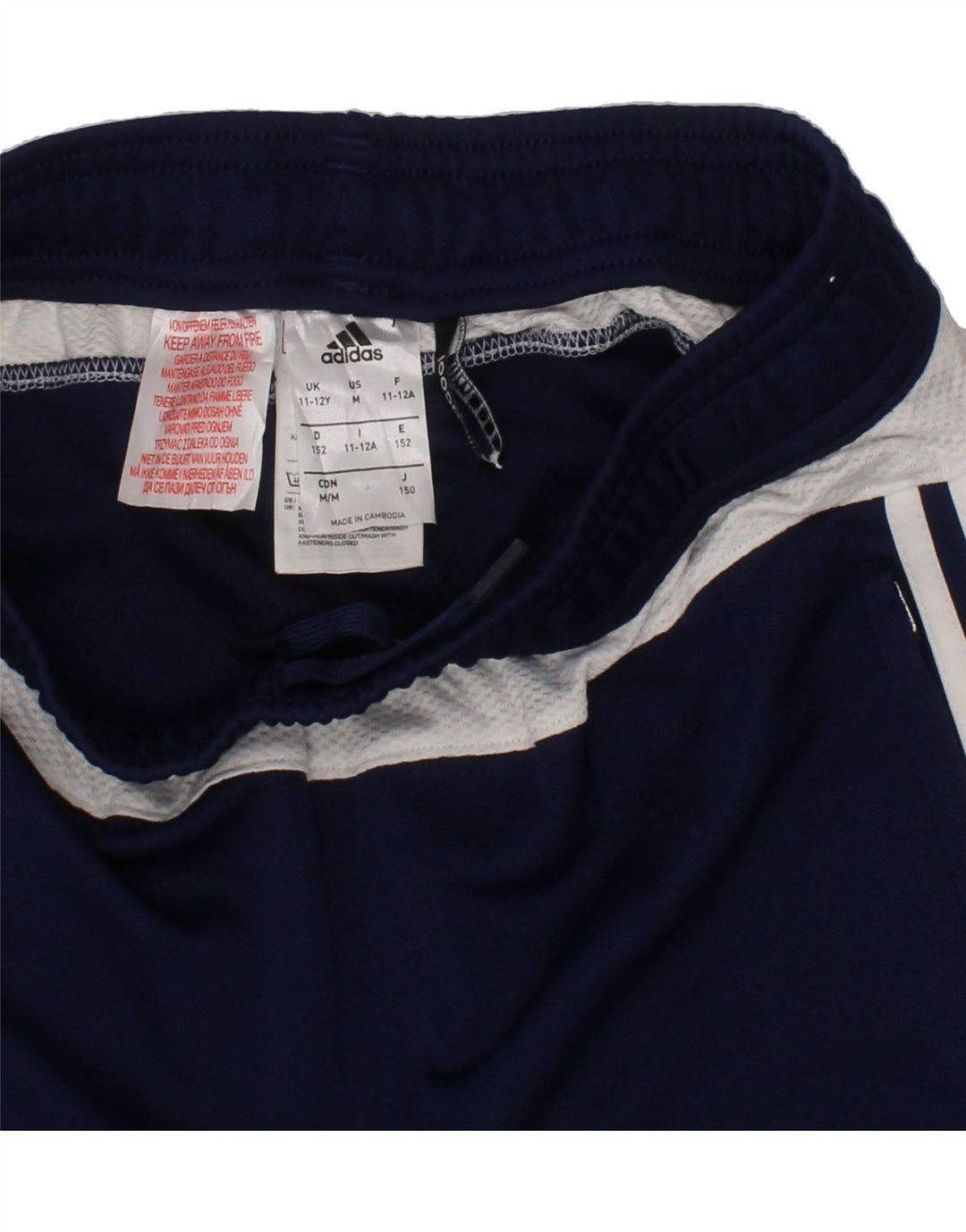 ADIDAS Boys Climacool Tracksuit Trousers 11-12 Years  Navy Blue Vintage Adidas and Second-Hand Adidas from Messina Hembry 