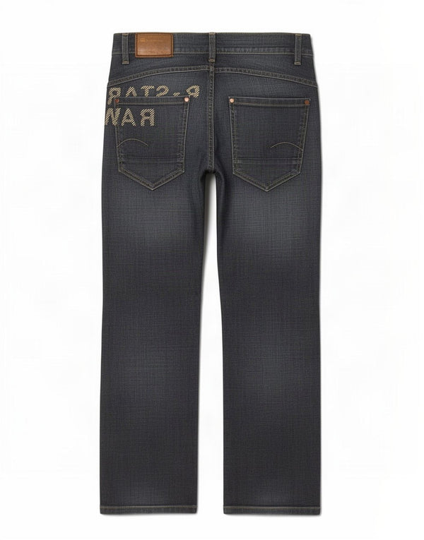 Jeans dritti con grafica da donna G-Star W31 L32 cotone blu navy