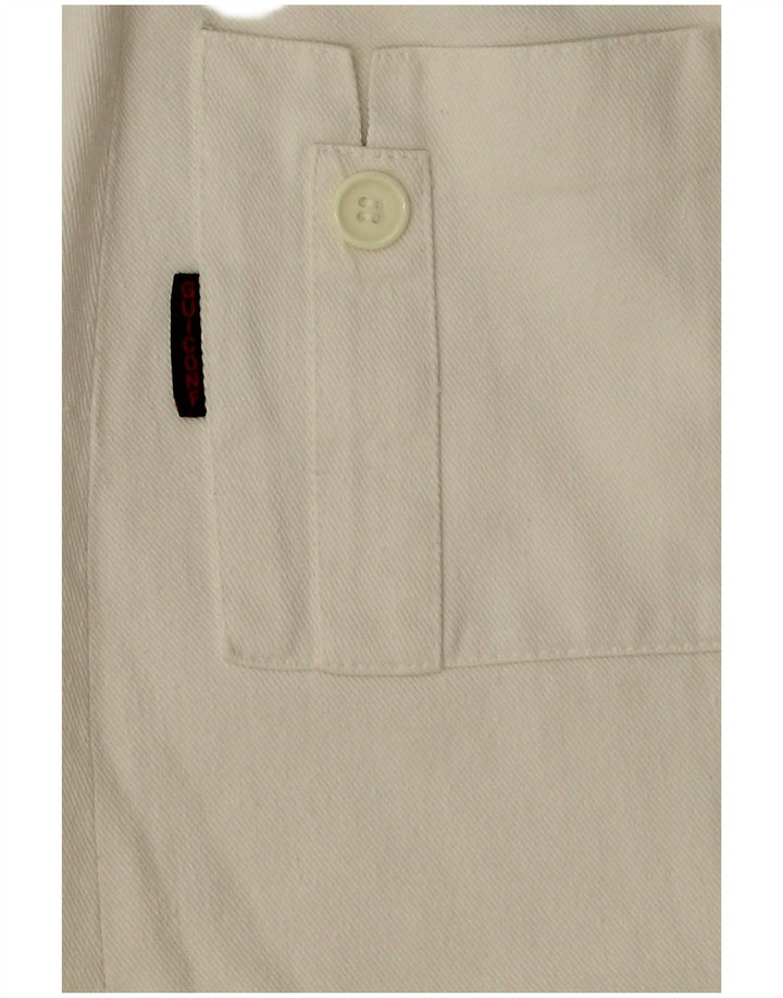 Gonna di jeans vintage da donna W24 XS bianca