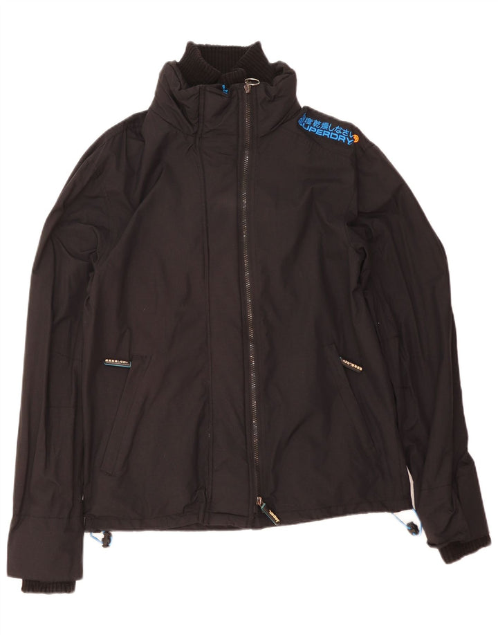 Giacca a vento grafica da donna Superdry Windcheater UK 16 grande nera