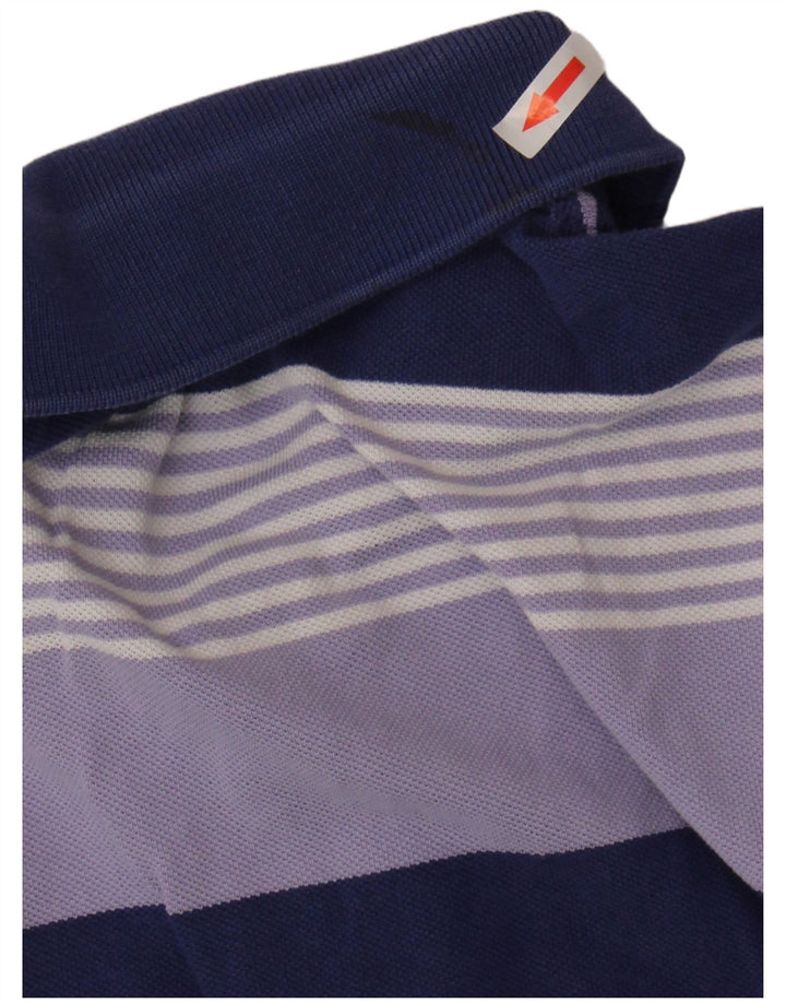 Polo da uomo Lacoste taglia 4 a righe viola medie