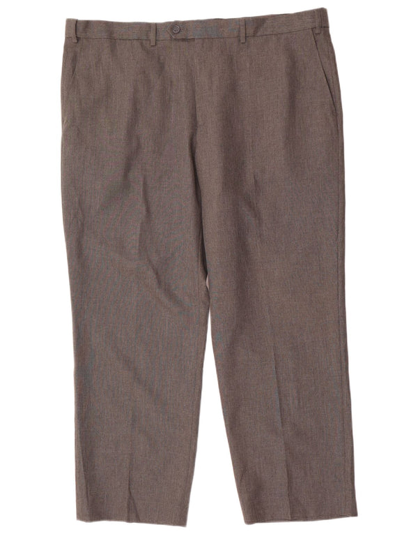 Pantaloni da abito vestibilità regolare Marks & Spencer da uomo W42 L29 poliestere grigio