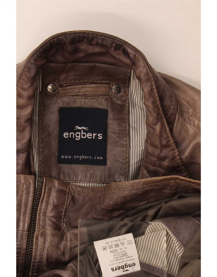 Giacca in pelle da uomo Engbers IT 48 Grigio medio