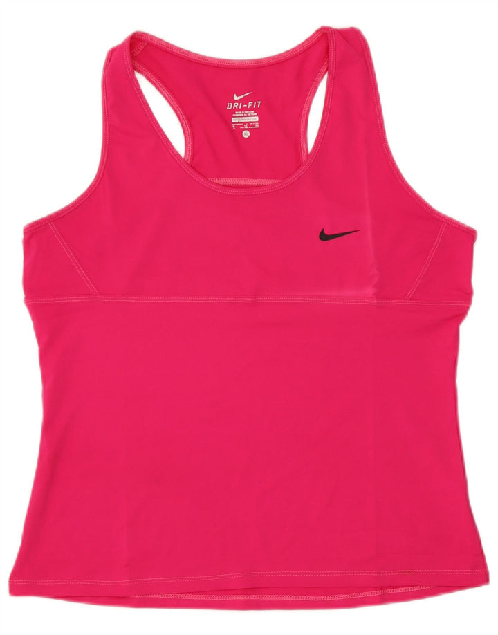 Canotta Nike Dri Fit da donna UK 18 XL poliestere rosa